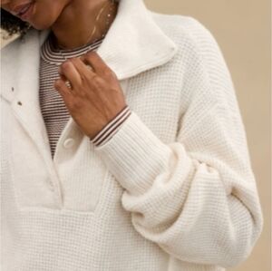 Aerie CozyUp Waffle Button Sweater XL